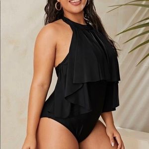 SHEIN BRAND NEW ONE PIECE BLACK BATHING SUIT